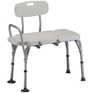 Transfer Bench with Soap Tray & Detachable Back